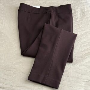 Anne Klein Brown Slim Ankle Trousers